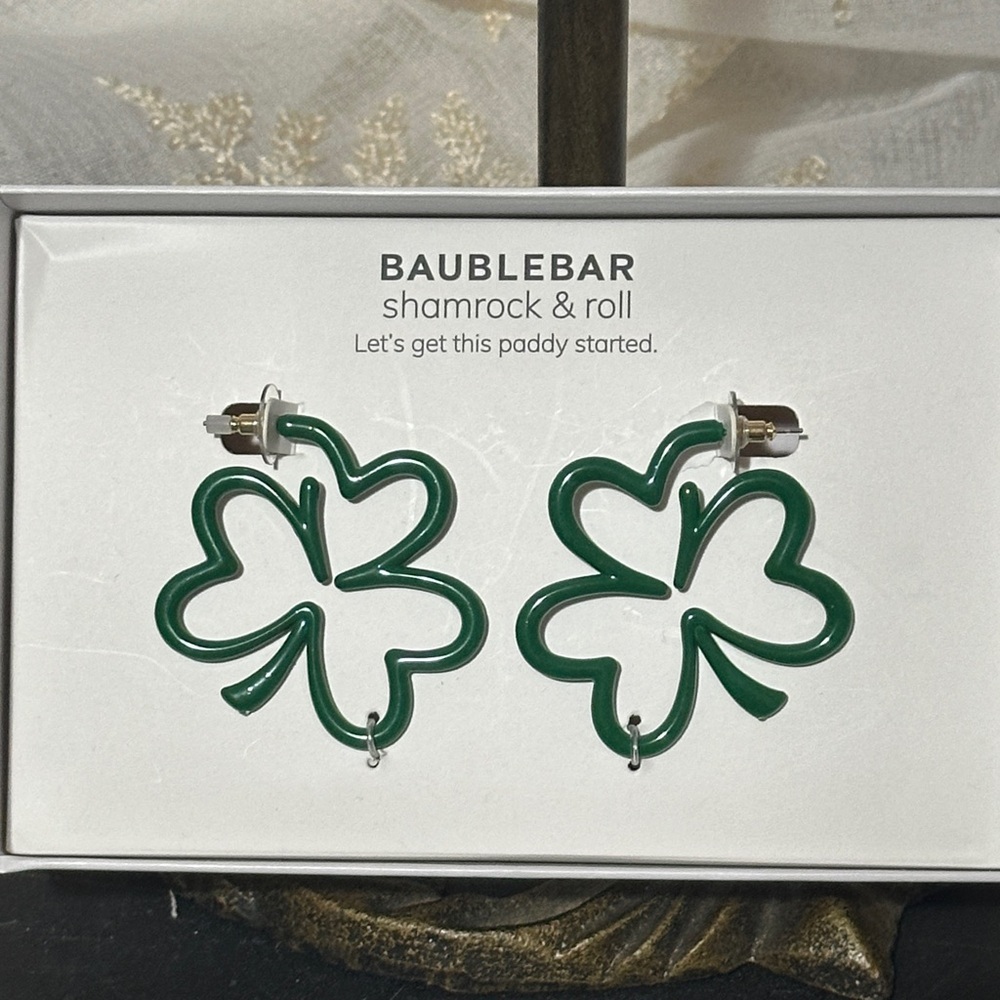 Baublebar clover dangling earrings
